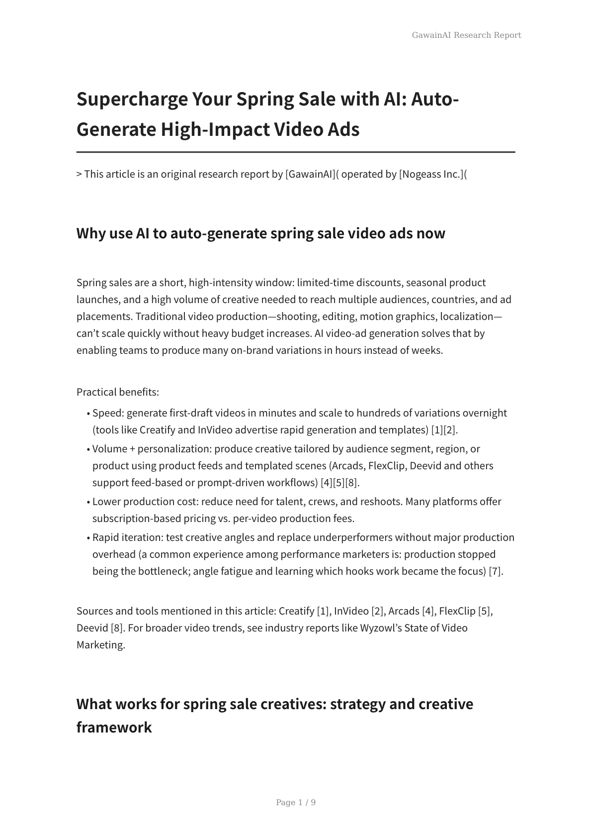 Supercharge Your Spring Sale with AI: Auto-Generate High-Impact Video Ads - Page 1