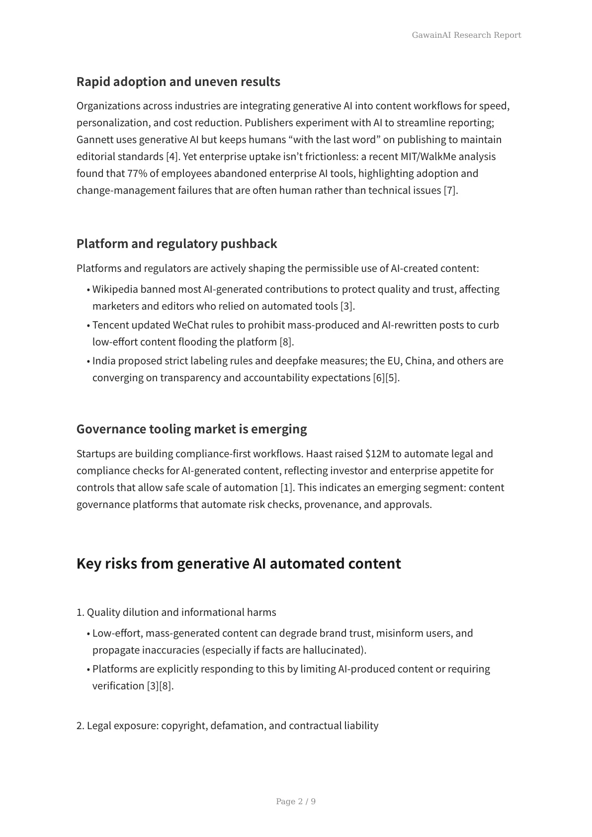 From Novelty to Routine: How Generative AI Is Transforming Content — Risks, Opportunities, and How Teams Should Respond - Page 2