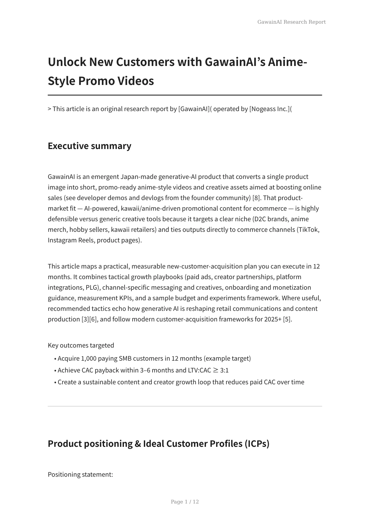 Unlock New Customers with GawainAI’s Anime-Style Promo Videos - Page 1