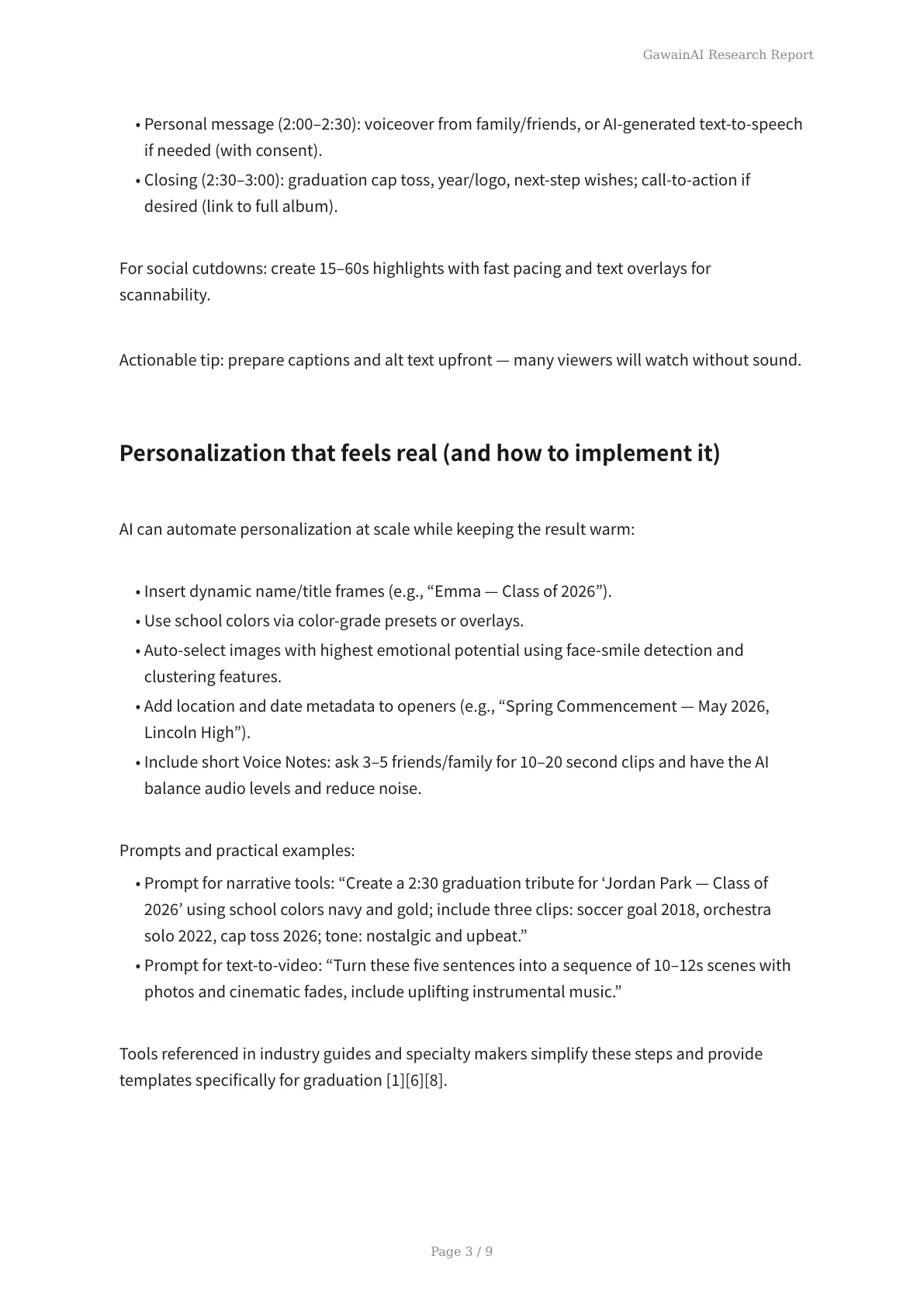 Optimizing Spring Graduation Gift Videos: A Practical Guide to AI-Powered Appeal for 2026 - Page 3