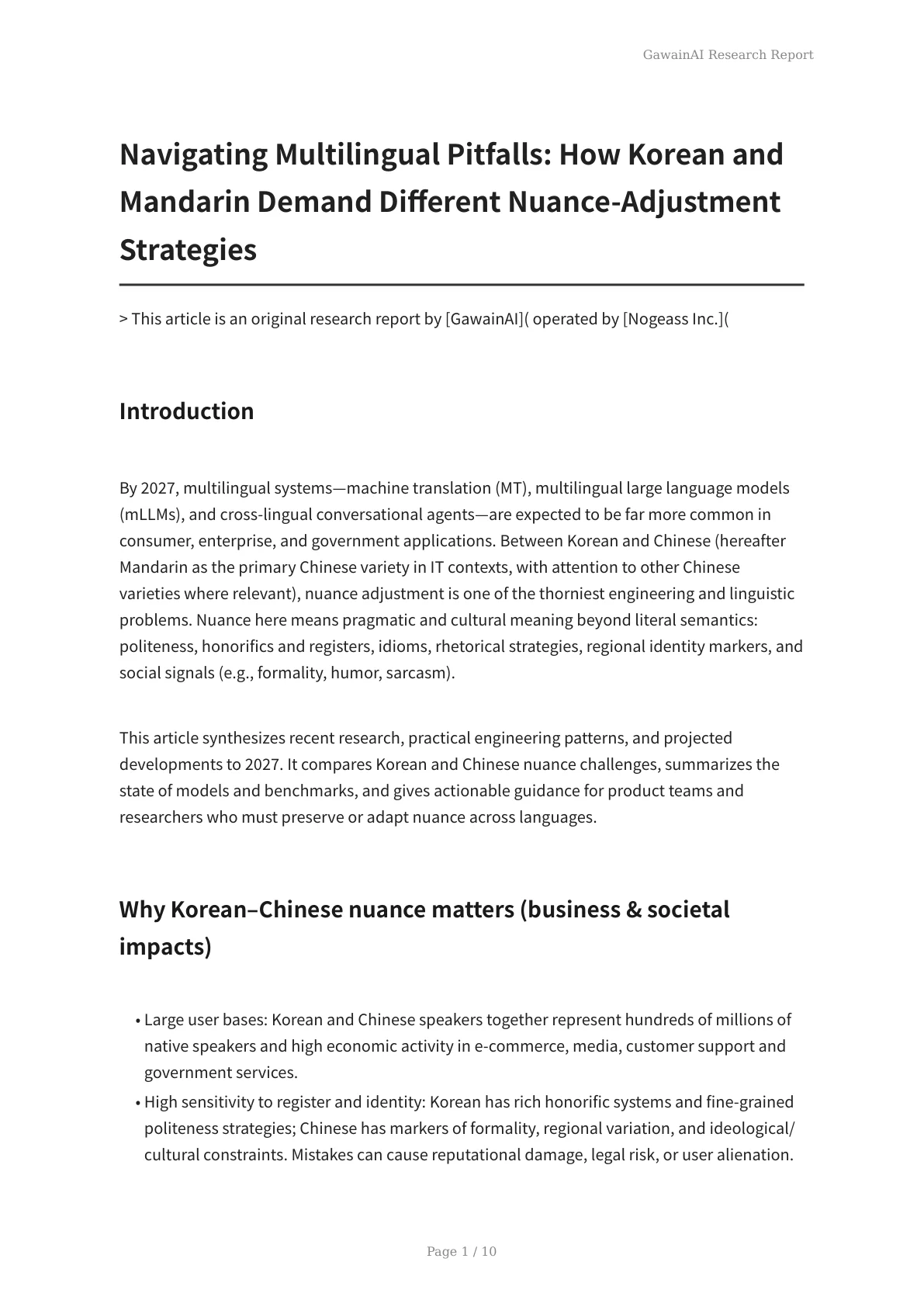 Navigating Multilingual Pitfalls: How Korean and Mandarin Demand Different Nuance-Adjustment Strategies - Page 1
